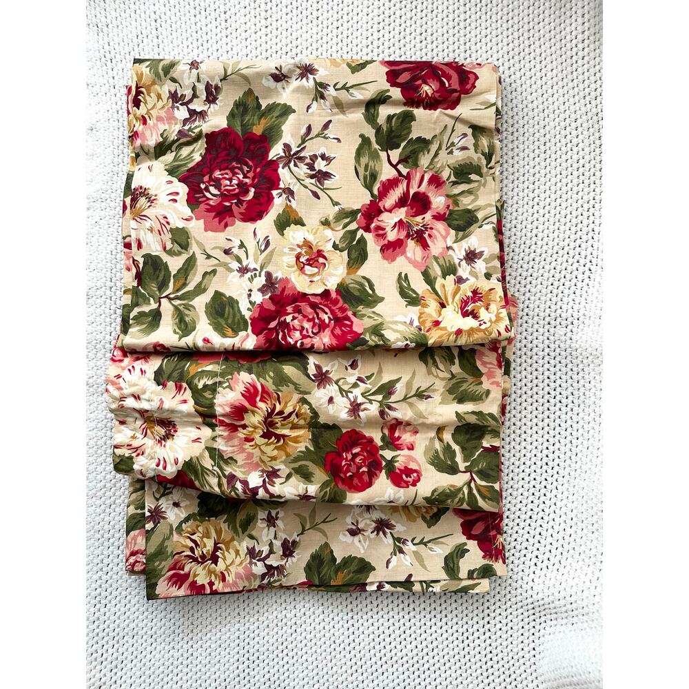Ralph Lauren Vintage Constance Floral 3 Large Pieces Fabric Scrap Repurpose Read